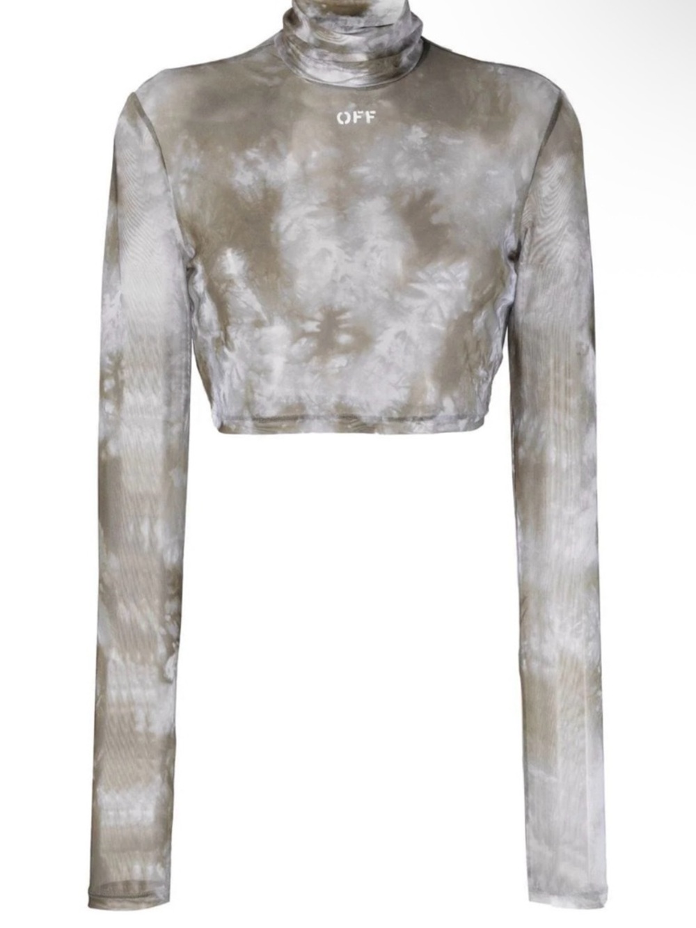 OFF-WHITE WOMEN Tie Dye Crop Top Military/Lilac Sz 40